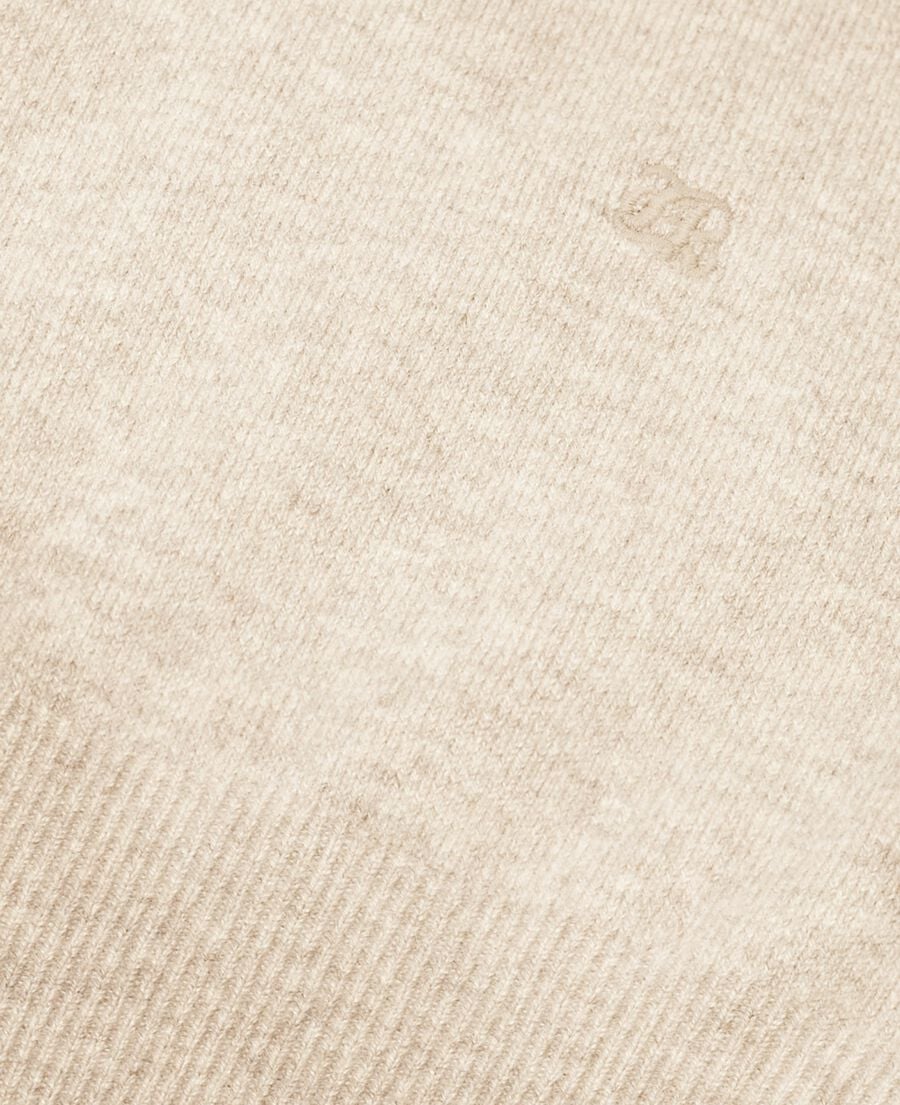 The Kooples HOMME BEIGE MELANGE pull col roulé en cachemire beige