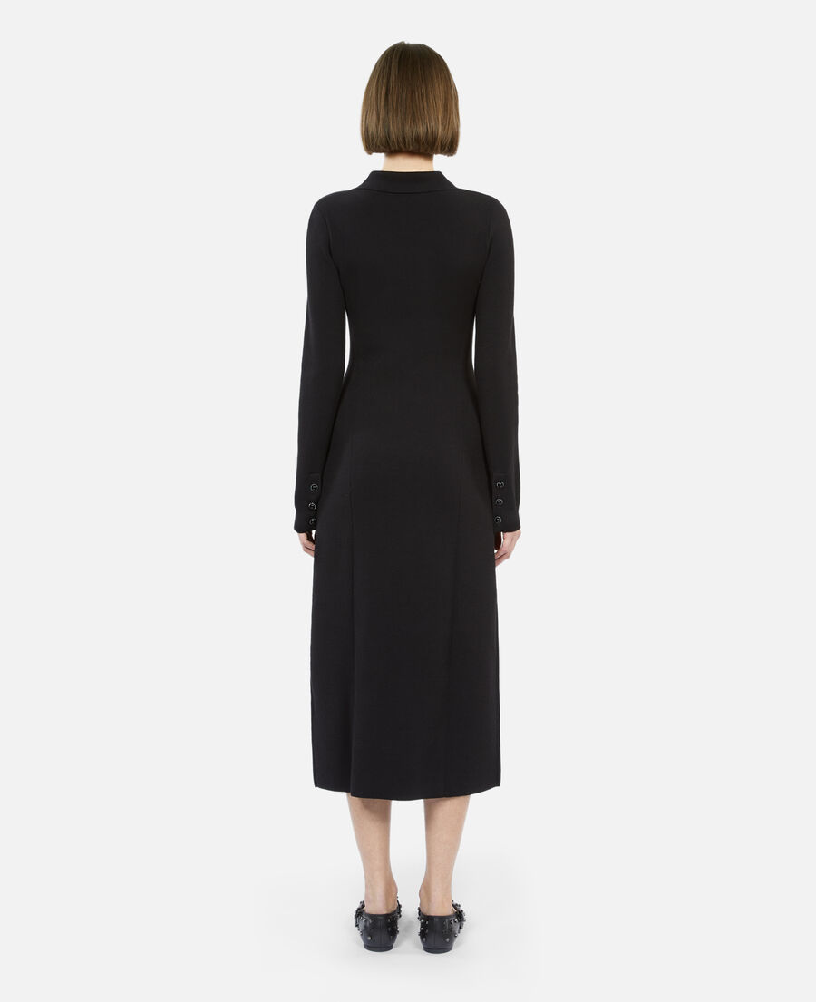long black knit dress