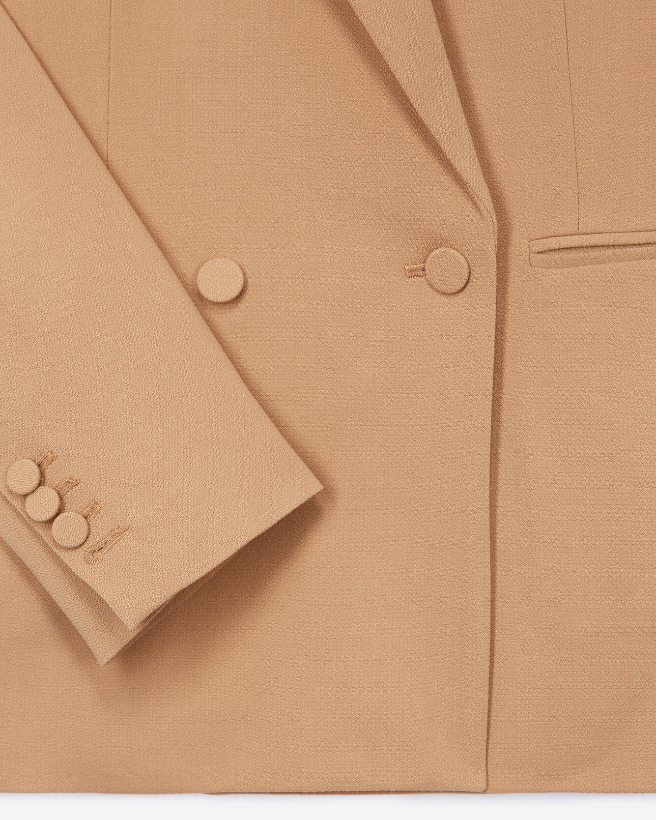 The Kooples FEMME CAMEL veste laine camel coupe croisée