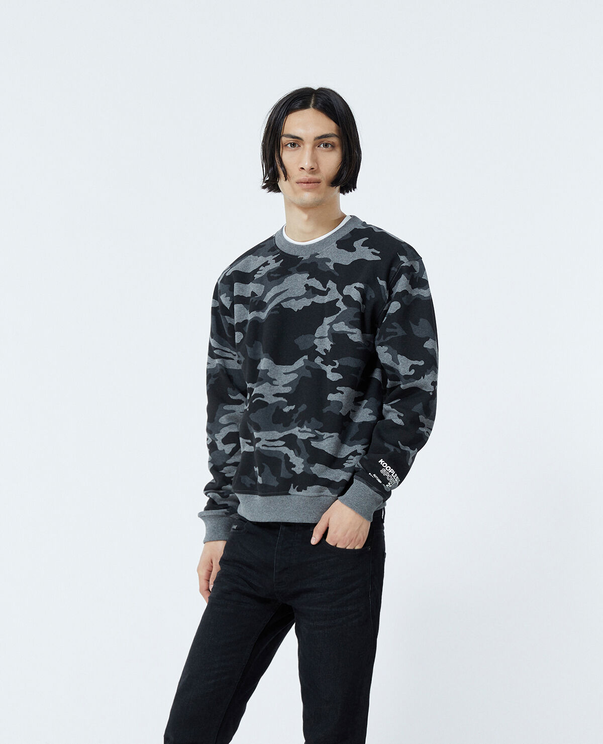Blue store camouflage sweatshirt