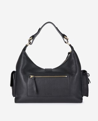 The Kooples WOMEN BLACK black leather amelia xl bag