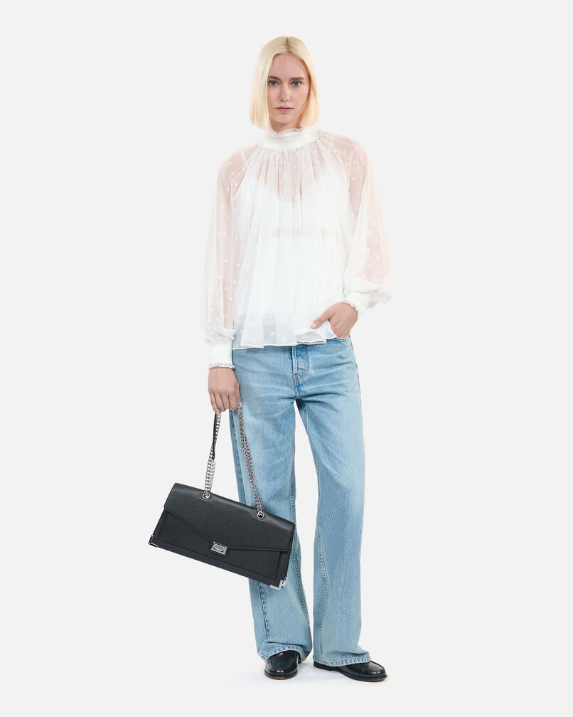 The Kooples WOMEN ECRU ecru top with shirring 