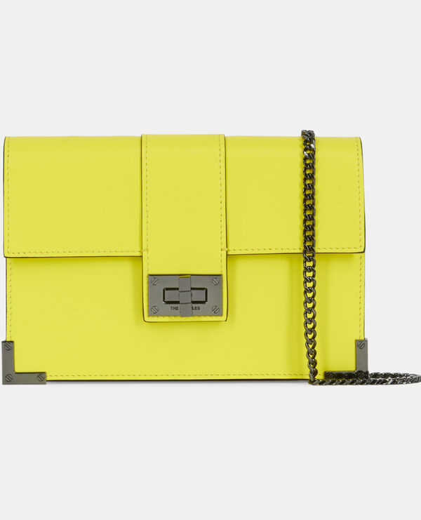 medium emily pouch in yellow leather