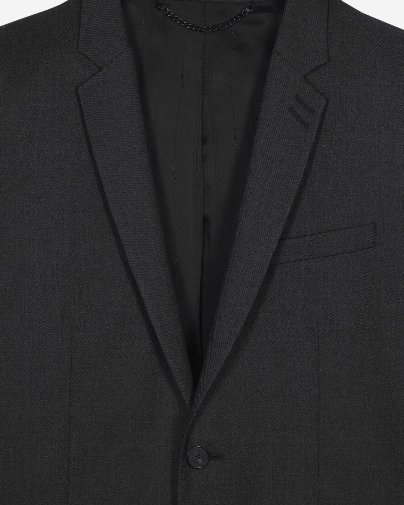 The Kooples HOMBRE GREY chaqueta de traje de lana negra de corte entallado