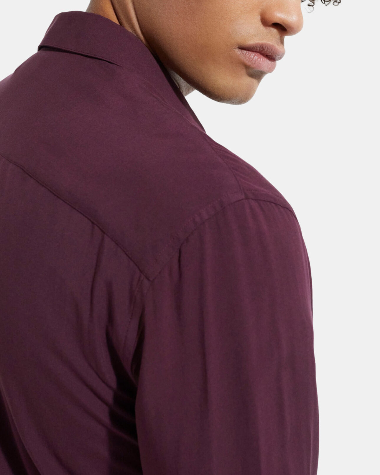 The Kooples MEN BURGUNDY red shirt with classic collar