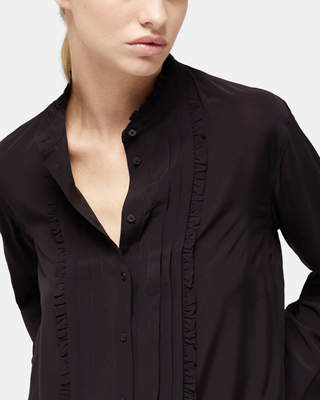 The Kooples WOMEN BLACK black flowing shirt
