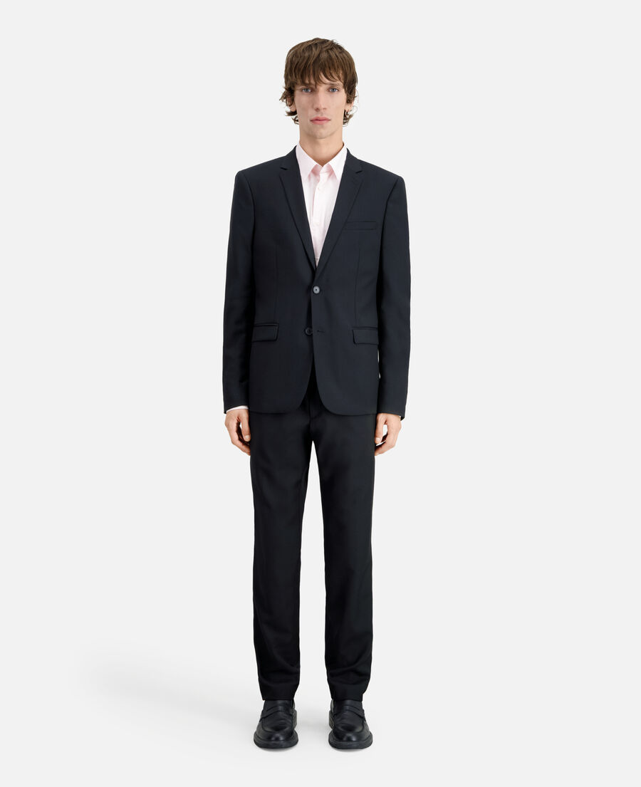 black wool suit jacket
