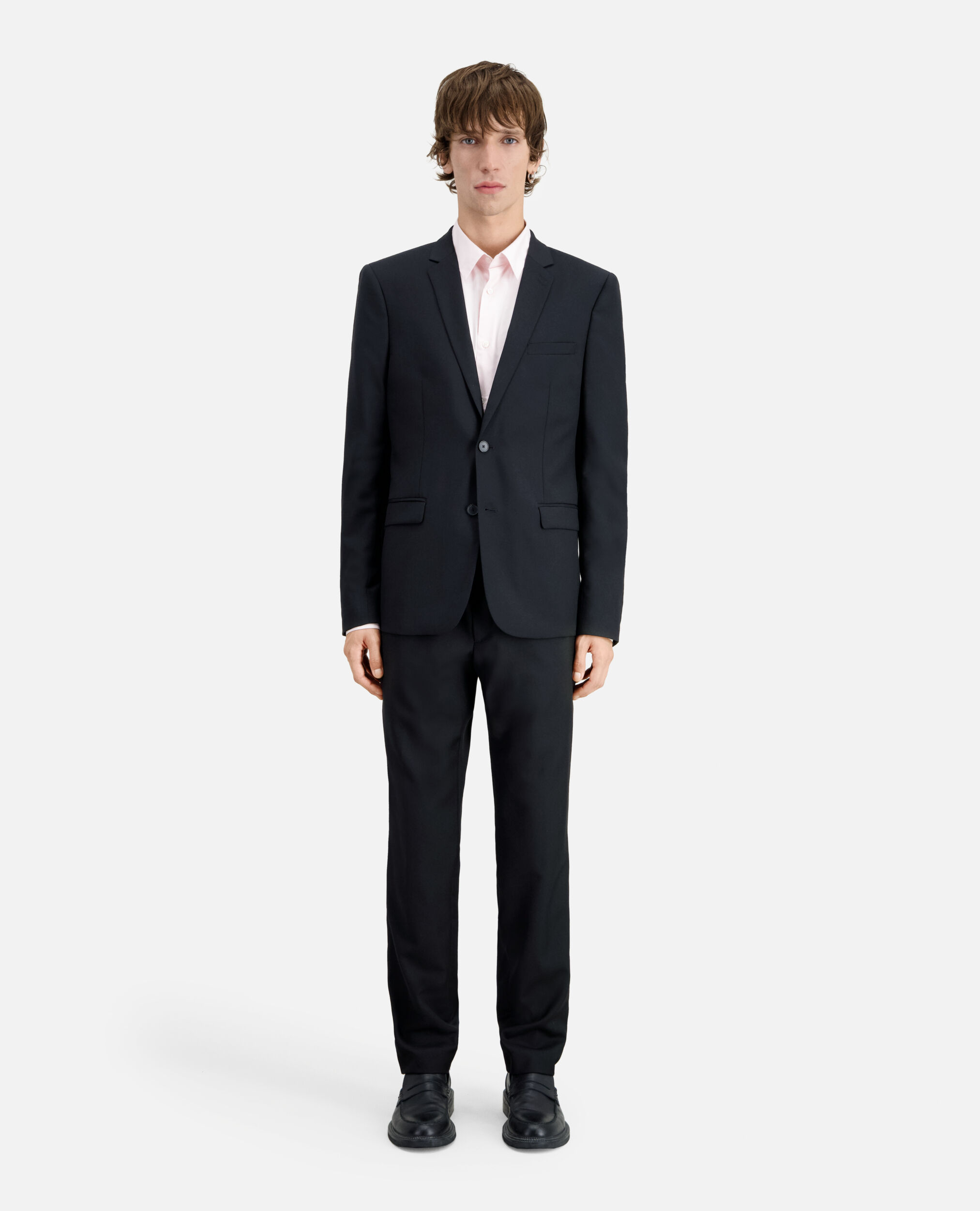 Black wool suit jacket, BLACK, hi-res image number null
