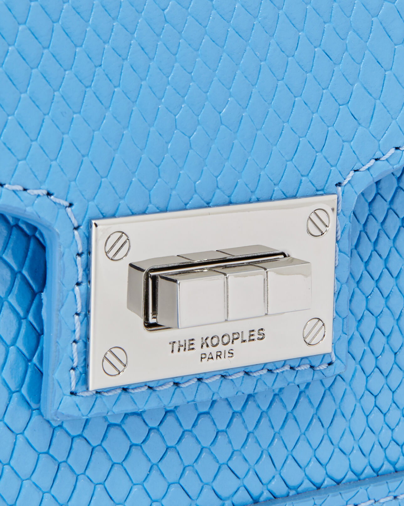 The Kooples FEMME BLUE sac emily small en cuir bleu