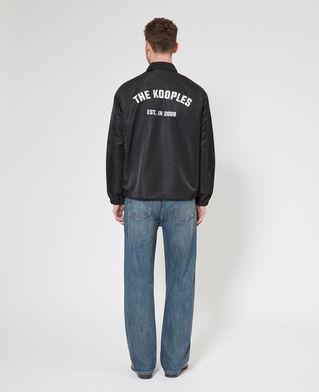 The Kooples HOMME BLACK blouson avec broderie dos noir