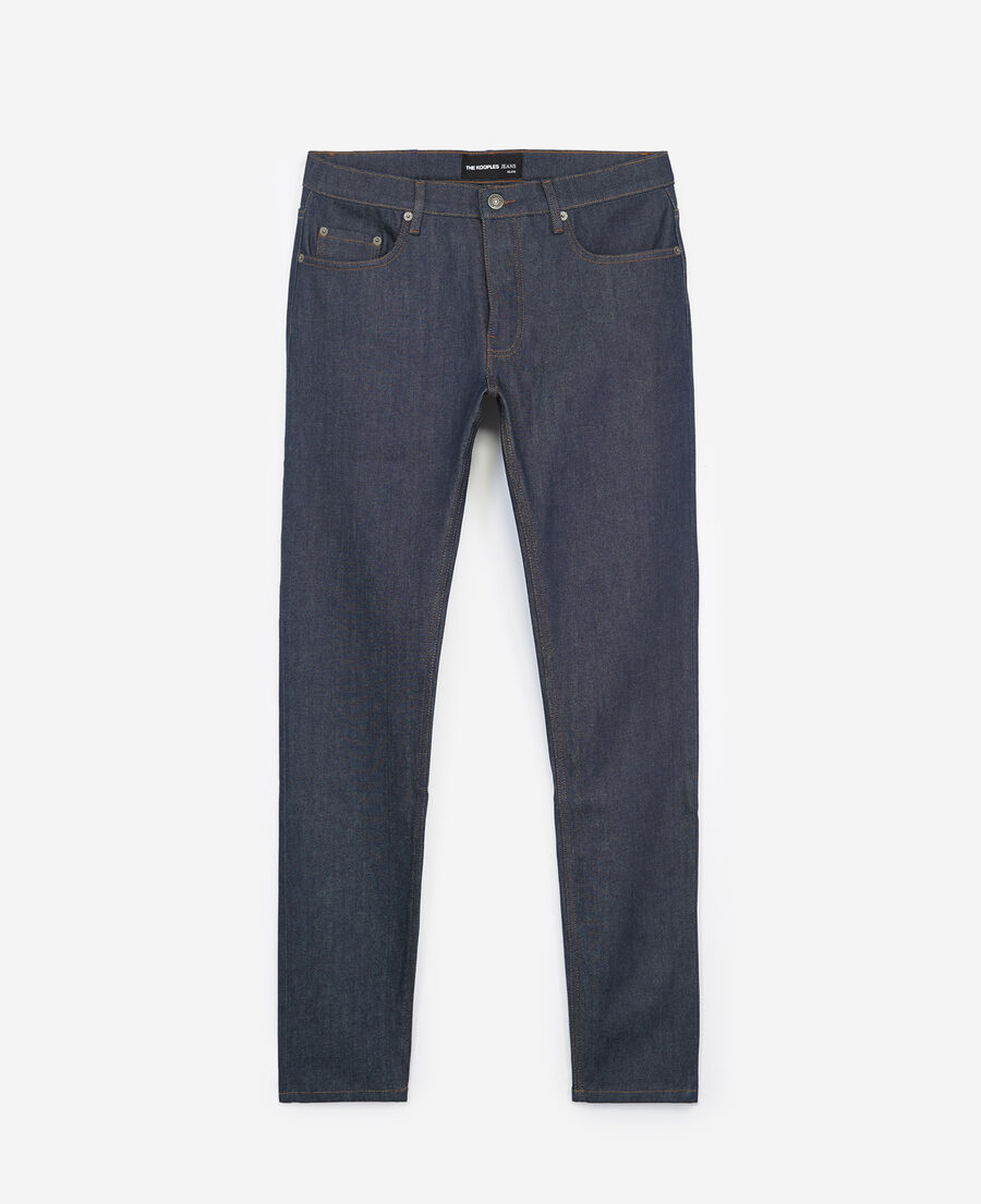 slim-fit dark blue vintage jeans