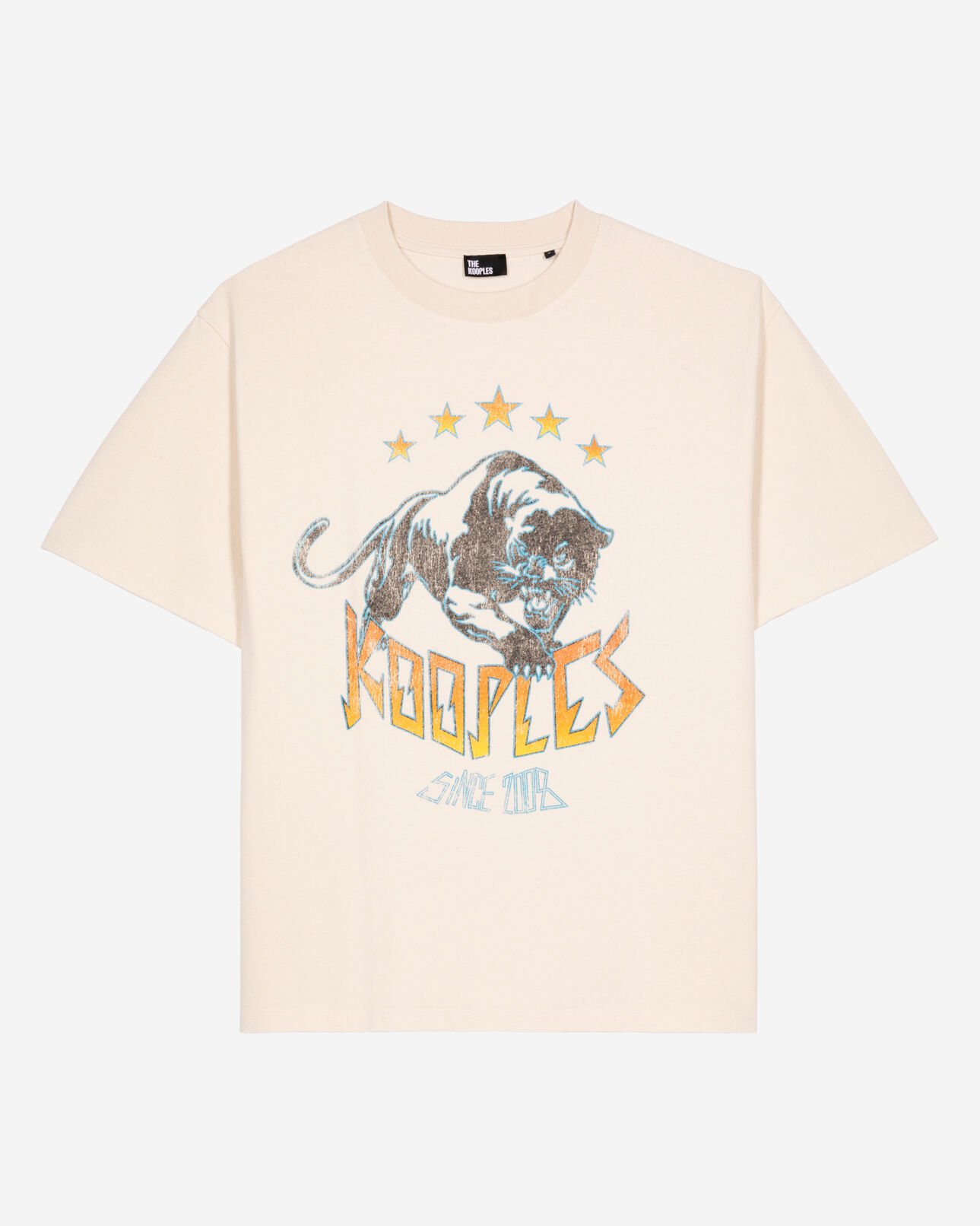 The Kooples H ECRU t-shirt with ecru screen print