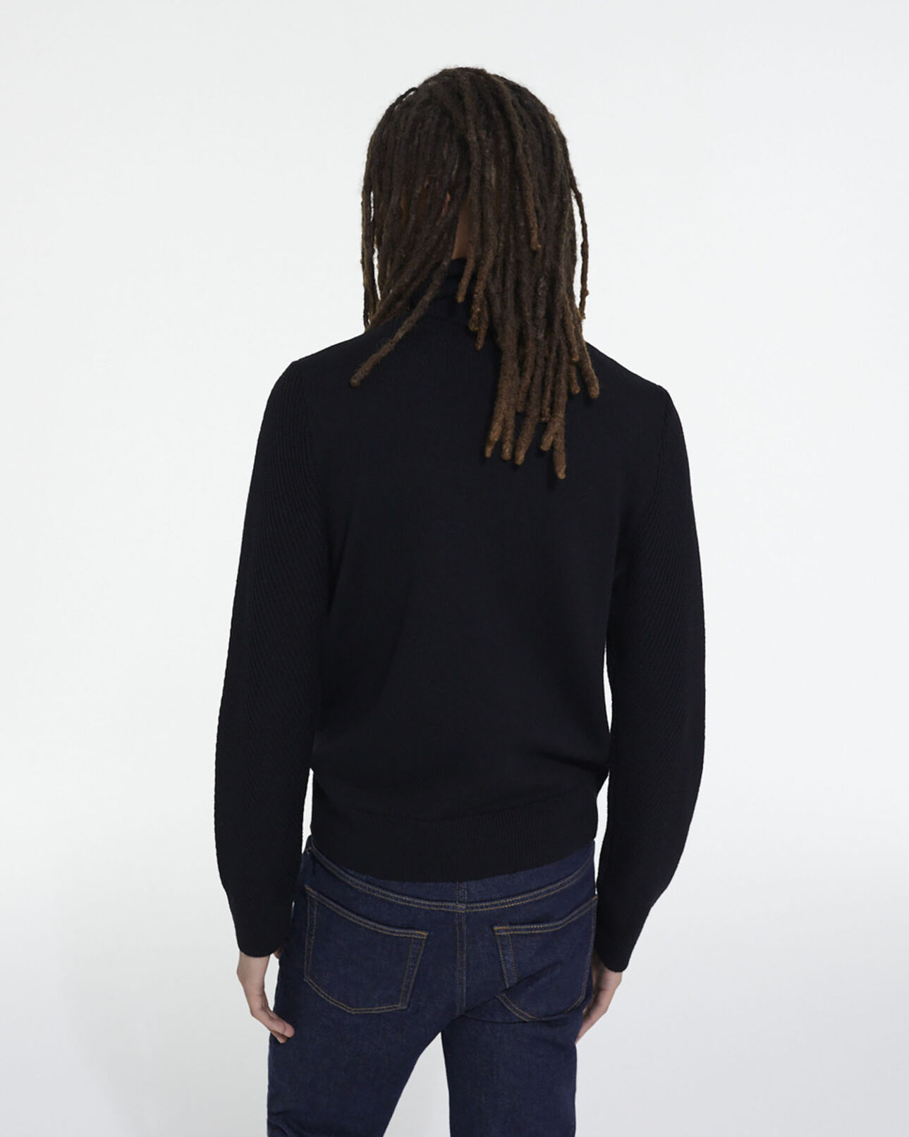 The Kooples HOMME BLACK pull en laine noir