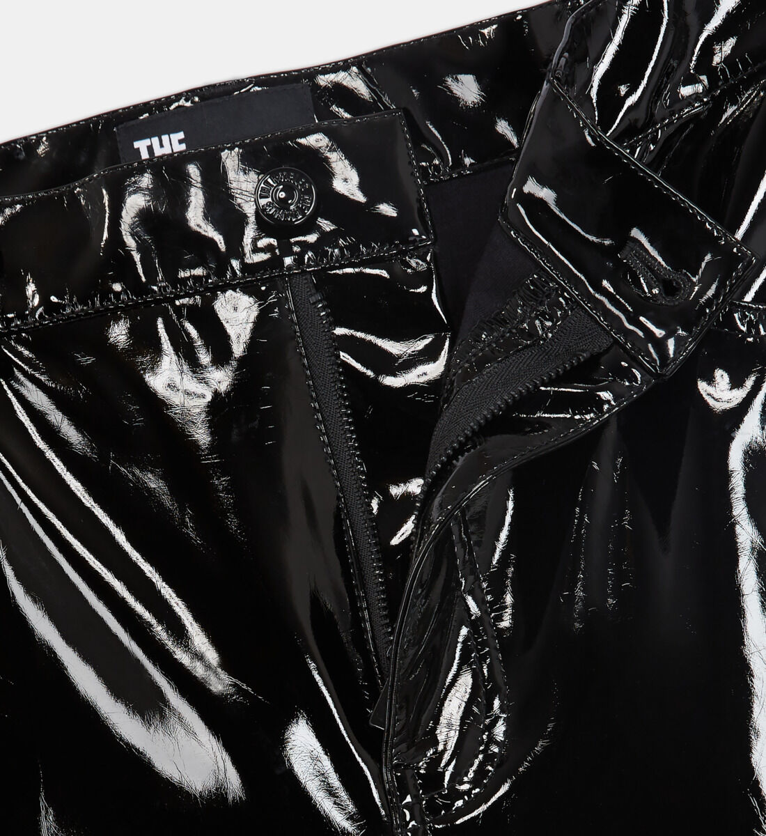 Jean large en vinyle noir The Kooples France