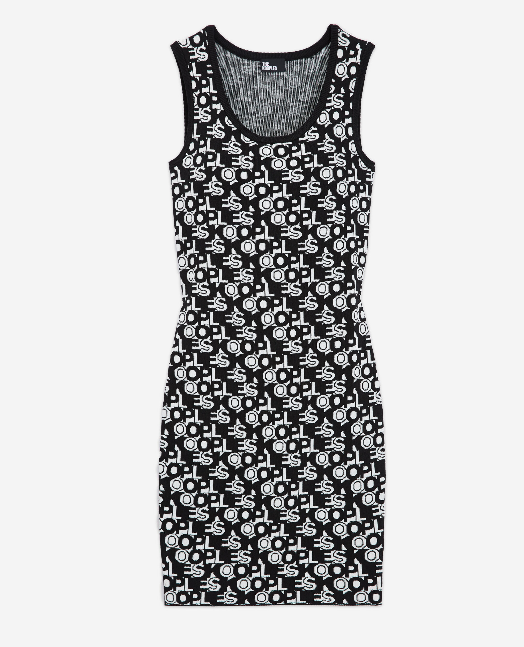 Robe courte logo The Kooples, BLACK WHITE, hi-res image number null