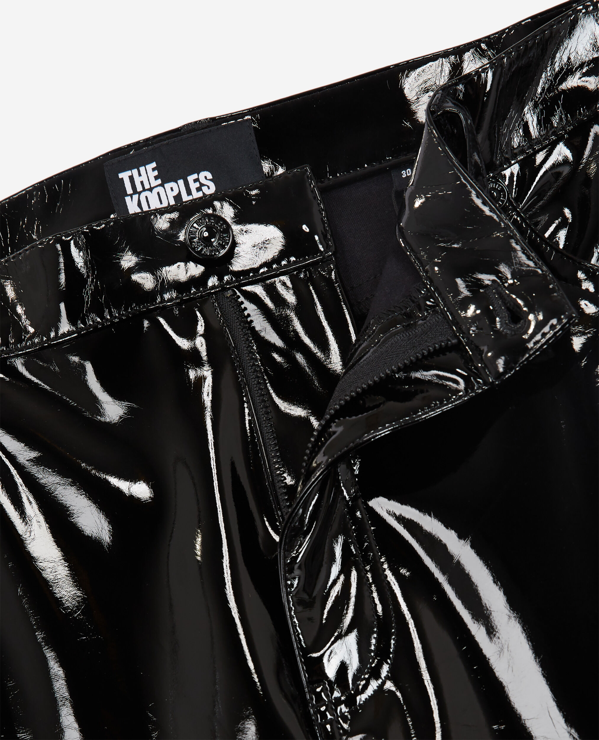 Black vinyl leather jeans | The Kooples