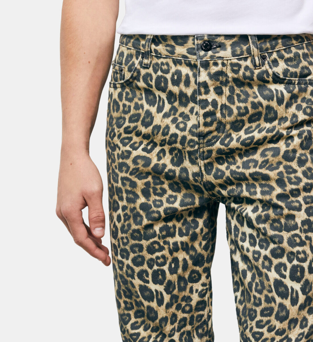 Men's outlet leopard jeans