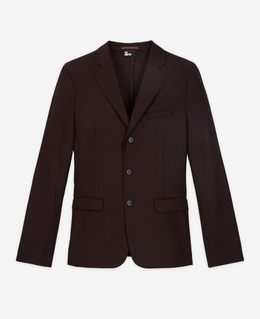 red wool suit jacket