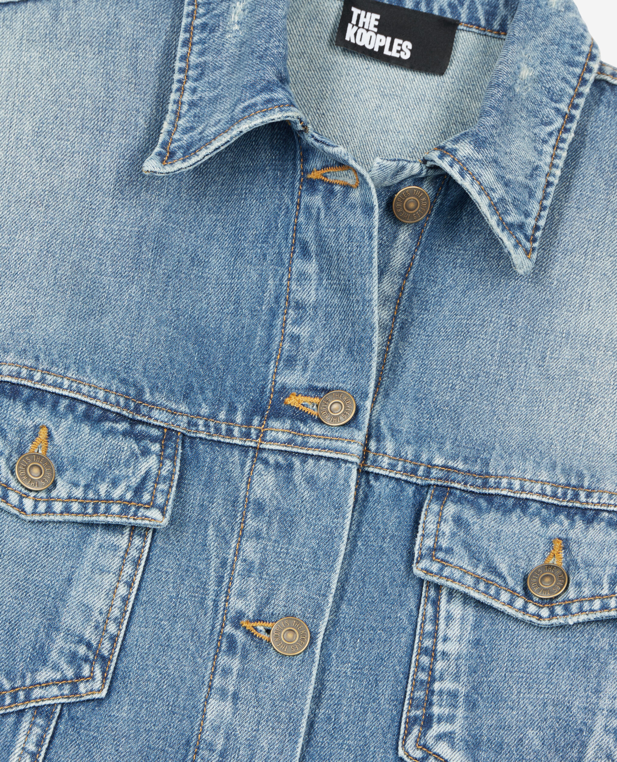 Short blue denim jacket