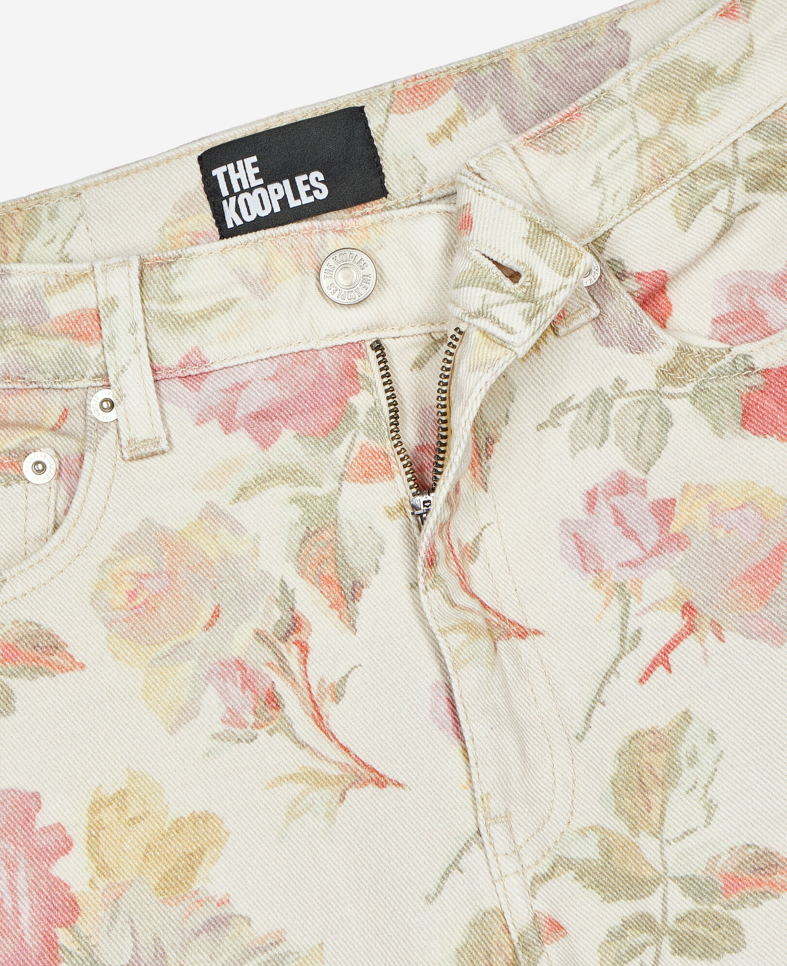 The Kooples DAMEN ECRU boyfriend-jeans mit blumenprint