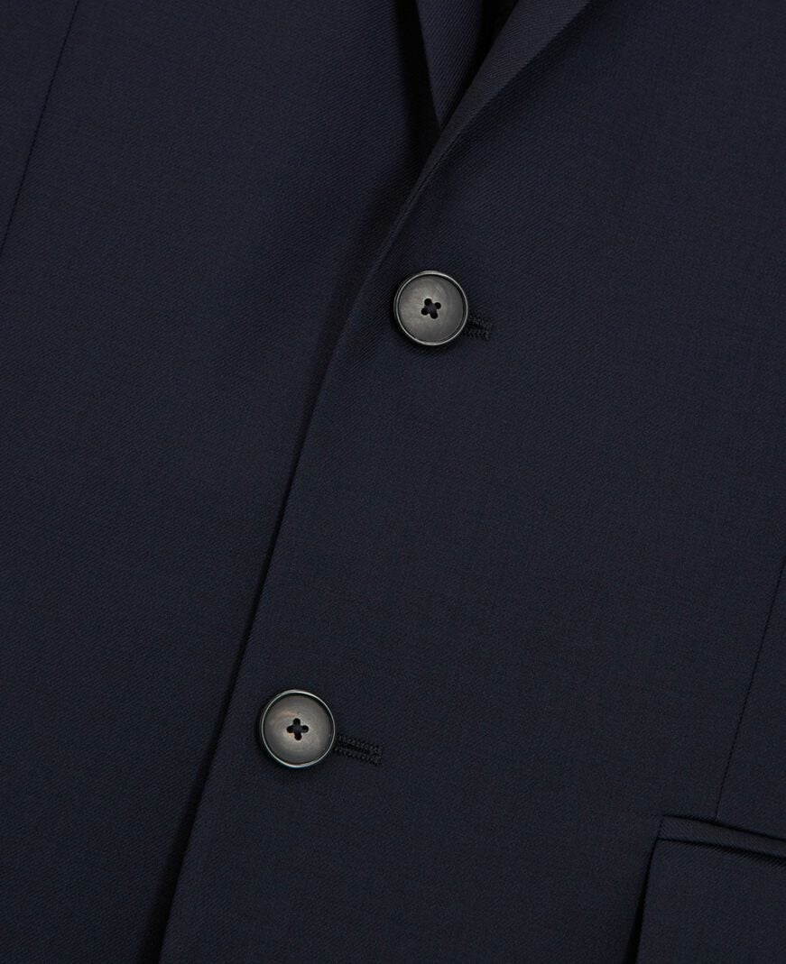 The Kooples MEN DARK NAVY blue straight wool suit jacket