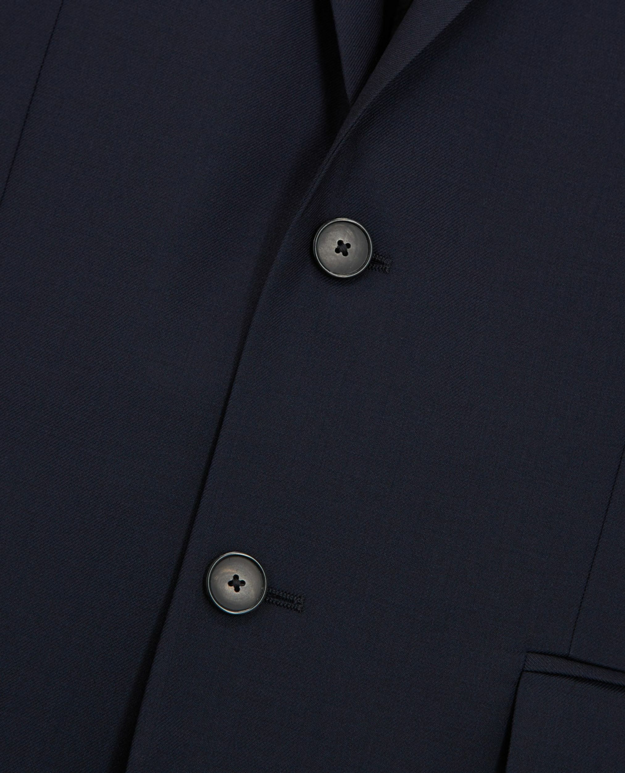 Blue straight wool suit jacket, DARK NAVY, hi-res image number null