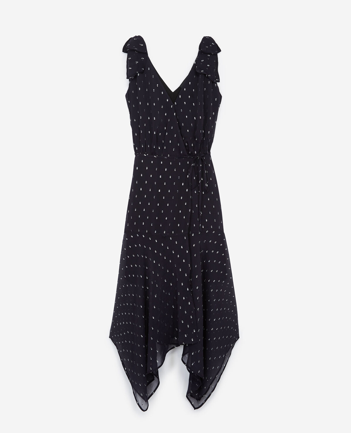Polka dot long wrap dress The Kooples Women