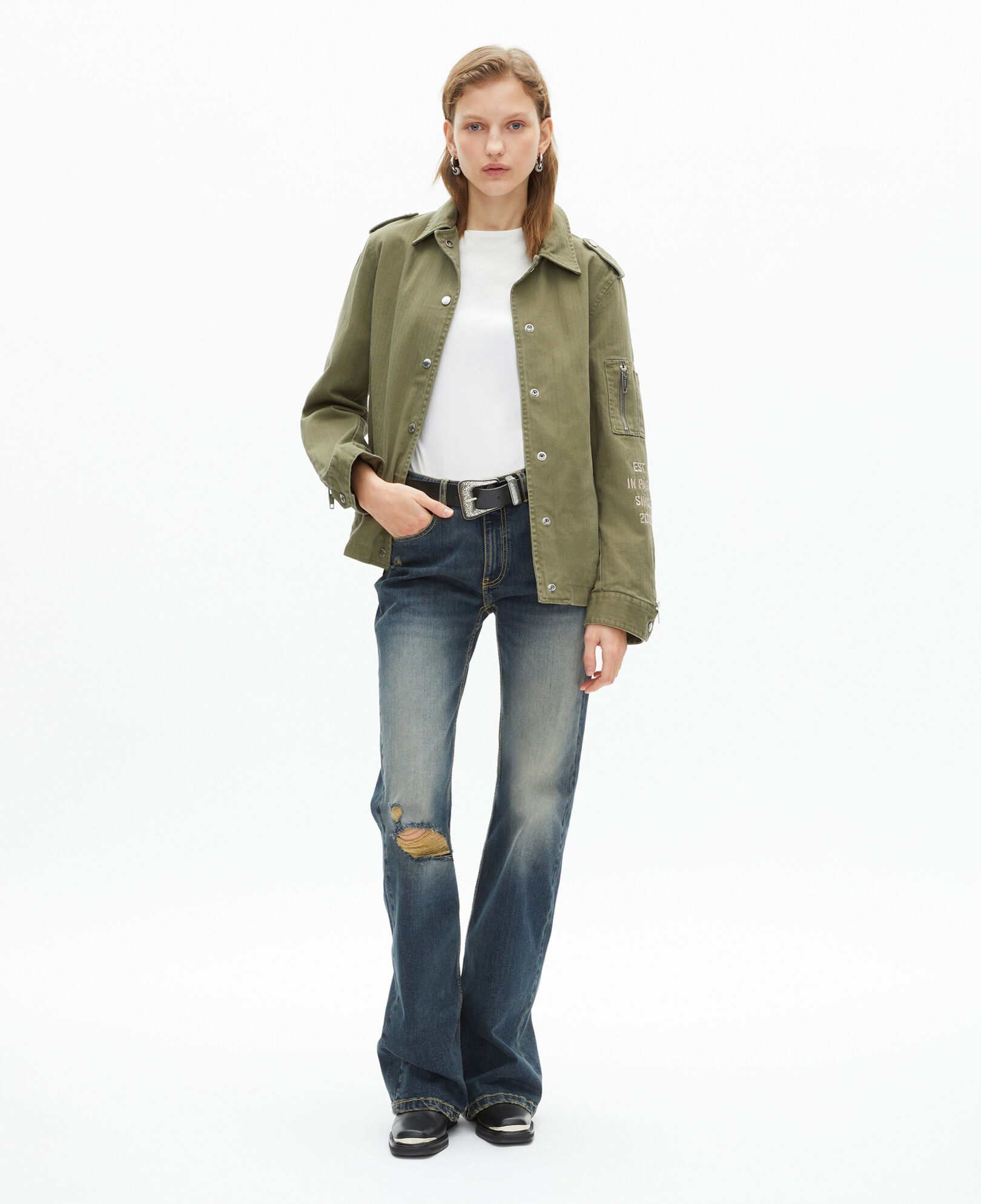 The Kooples FEMME KAKI veste kaki