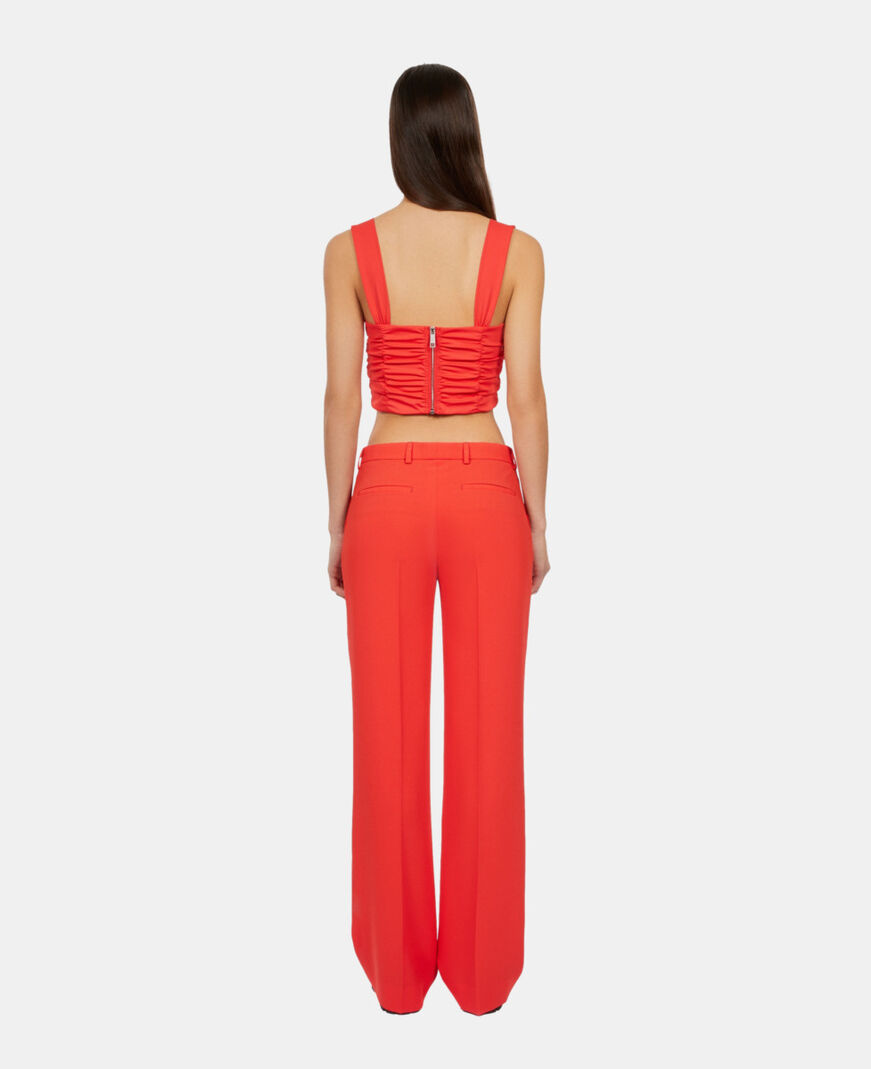 The Kooples WOMEN RED red crepe suit trousers