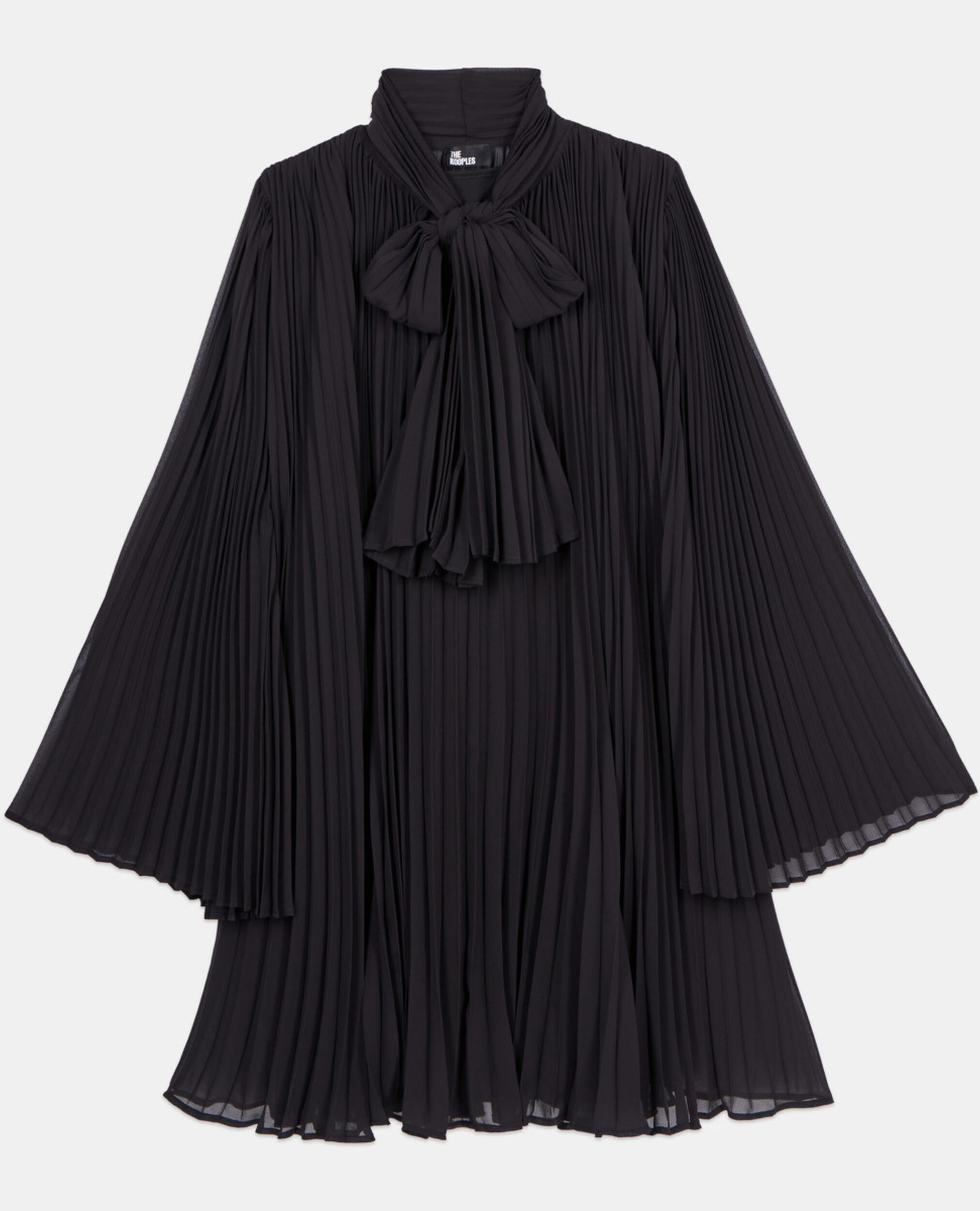 Short black pleated dress, BLACK, hi-res image number null