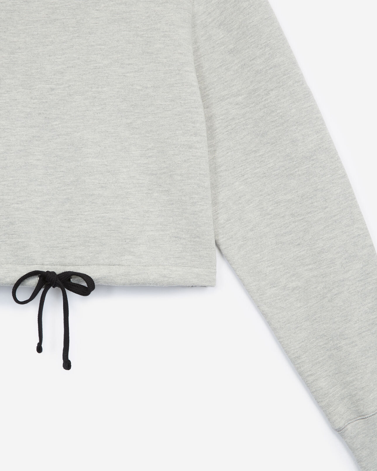 The Kooples WOMEN GREY high-neck grey cotton sweatshirt