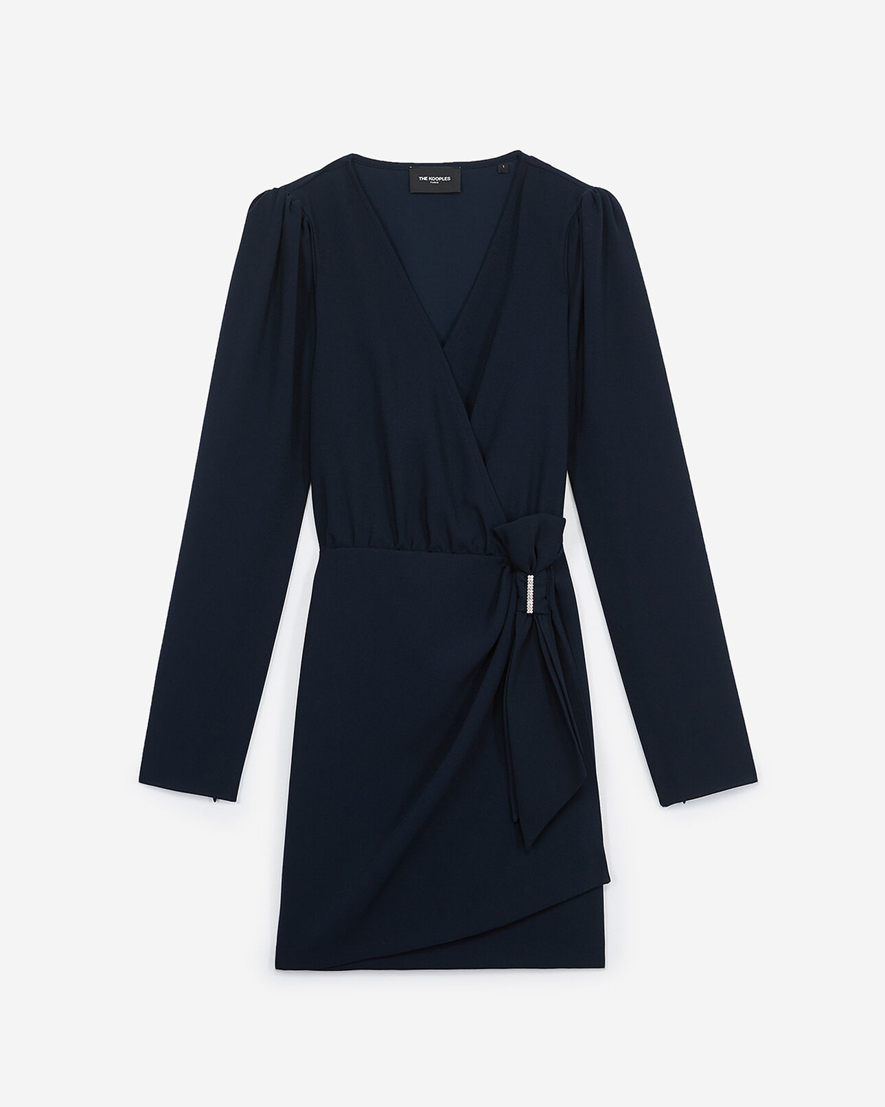 The Kooples WOMEN NAVY navy dress with long sleeves