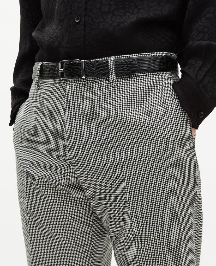 The Kooples H BLACK reversible black leather belt