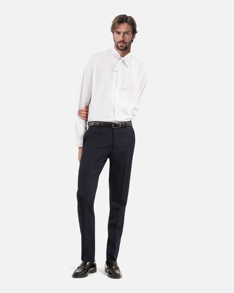 The Kooples HOMME NAVY pantalon de costume pied de poule bleu