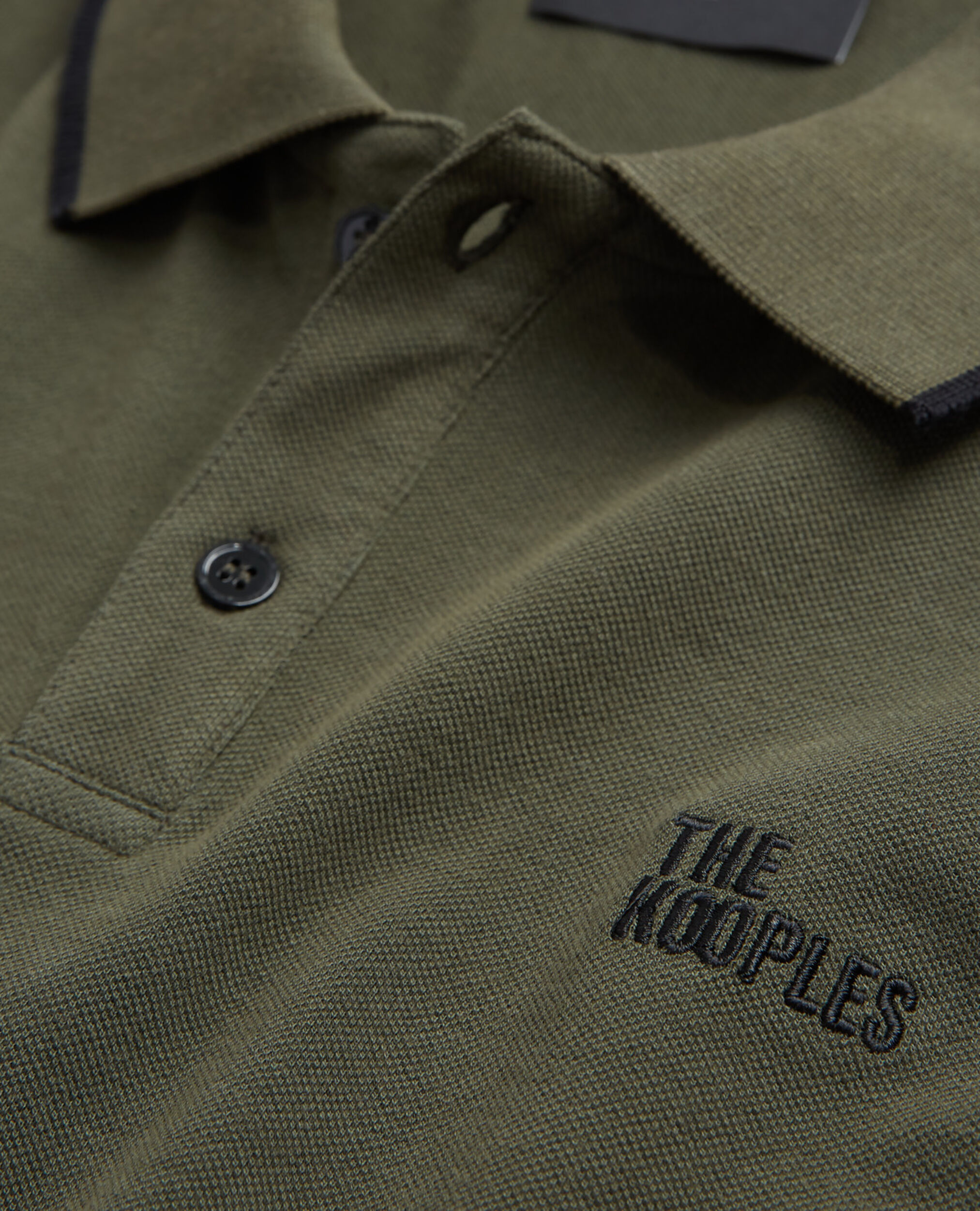 Khakifarbenes klassisches Poloshirt, FORET, hi-res image number null