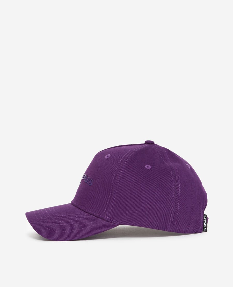 gorra de algodón morado con logo