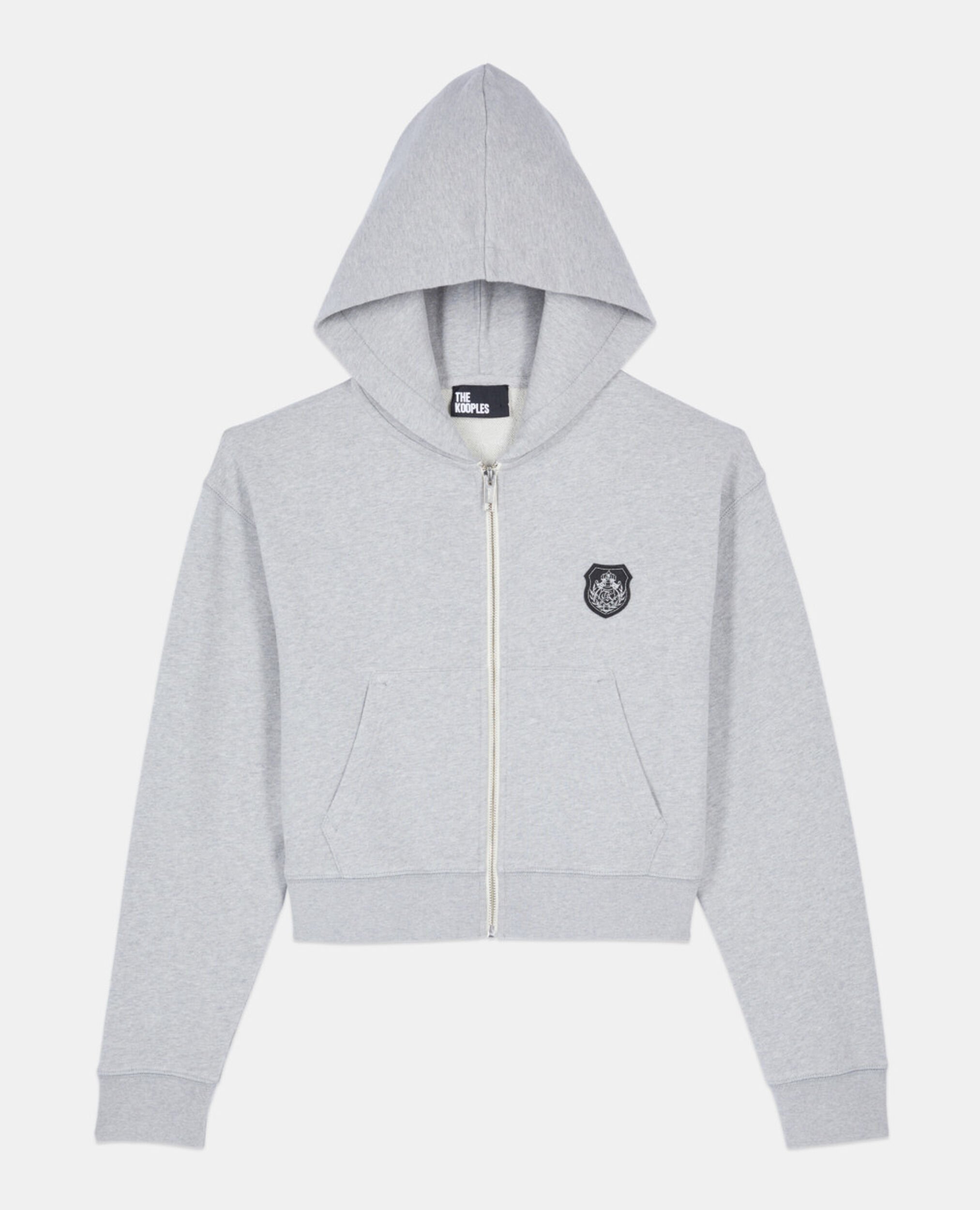 Grey Blazon hoodie, LIGHT GREY MELANGE, hi-res image number null