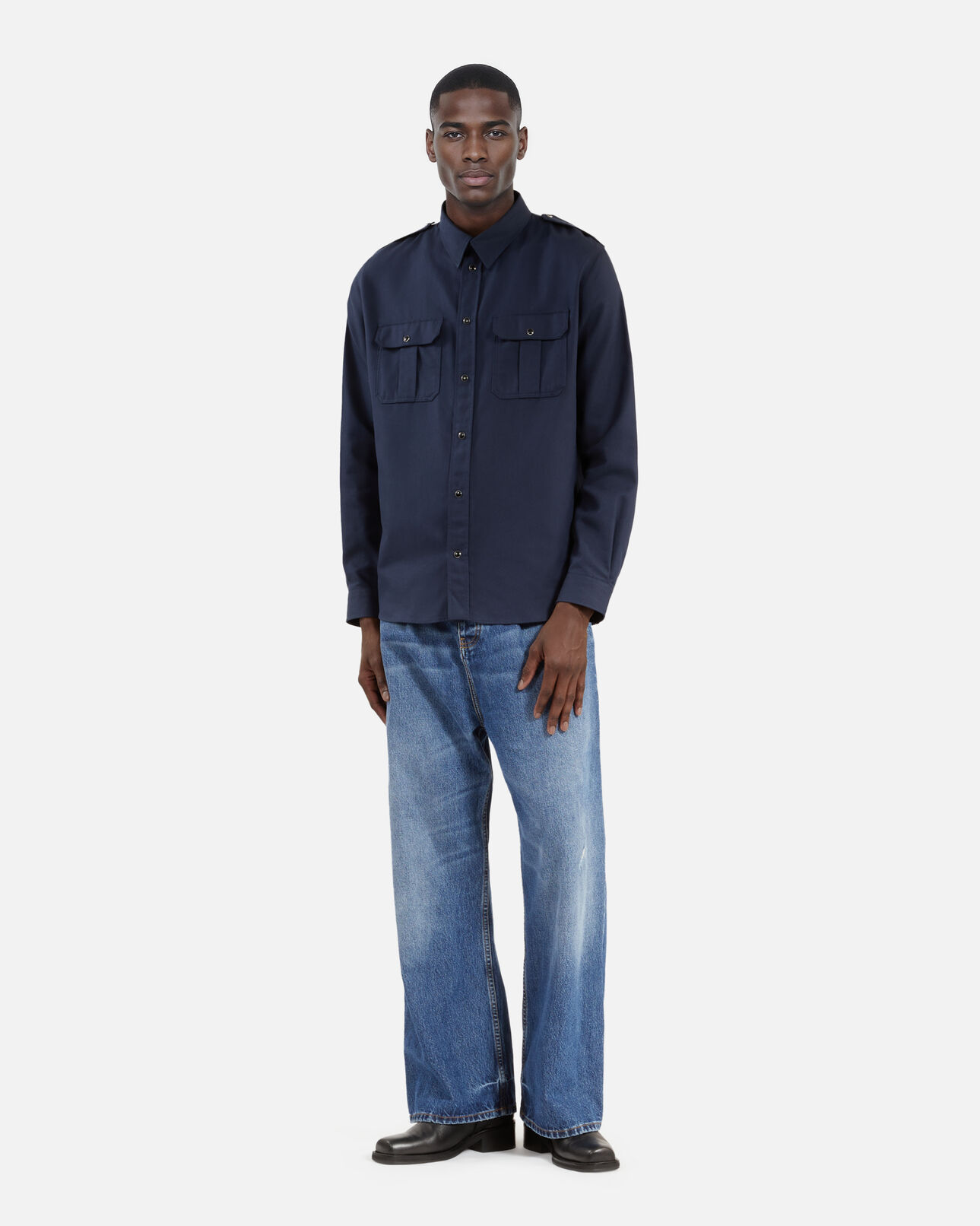 The Kooples MEN NAVY navy blue shirt