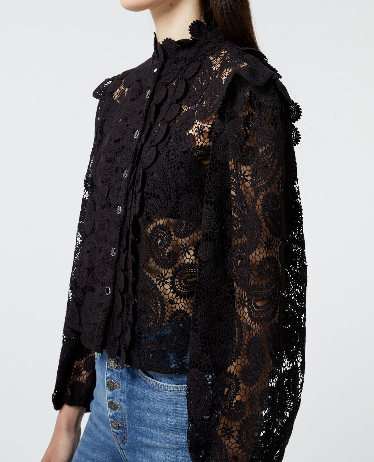 Chemise hotsell dentelle noire