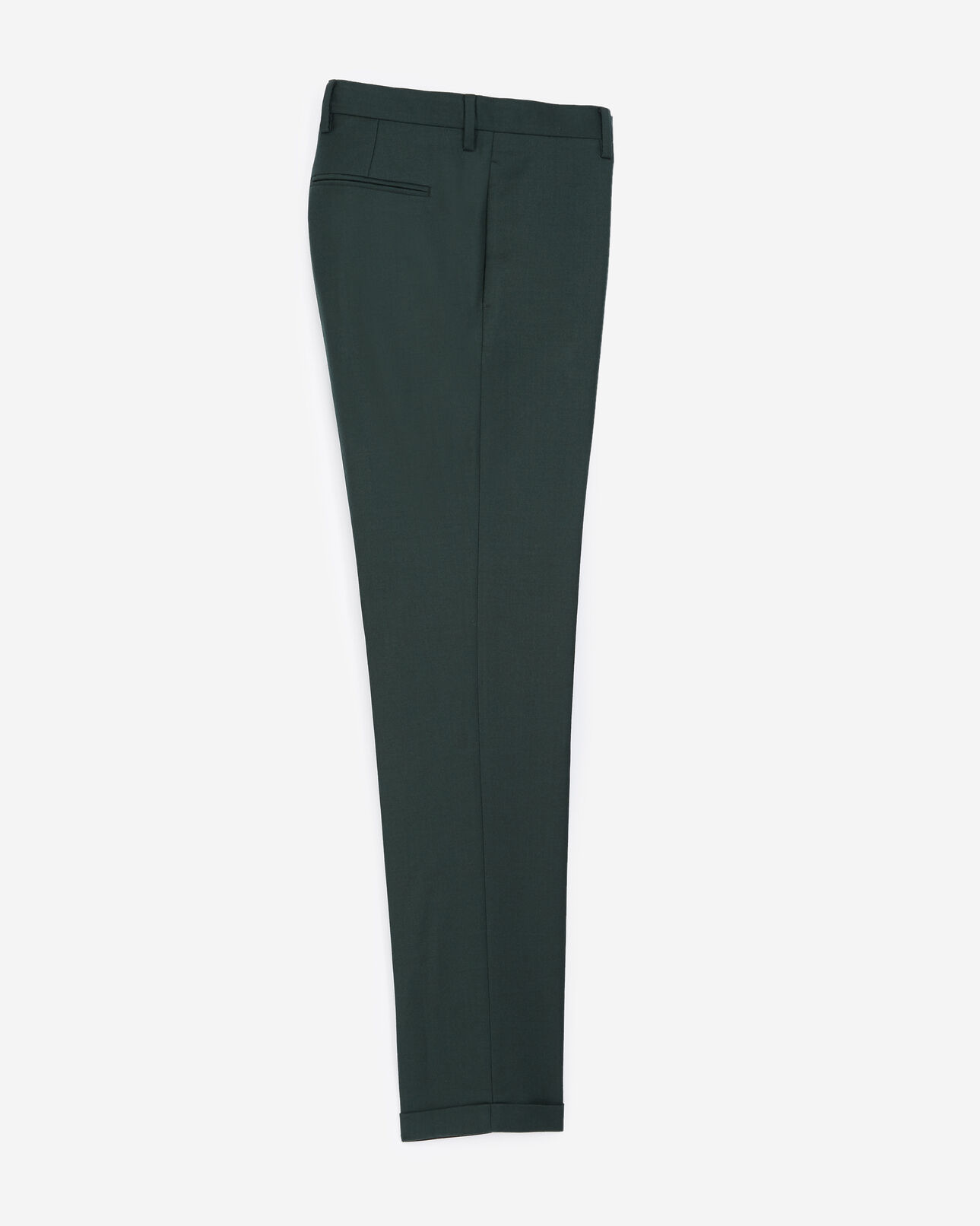 The Kooples HOMME GREEN pantalon costume laine vert foncé ajusté