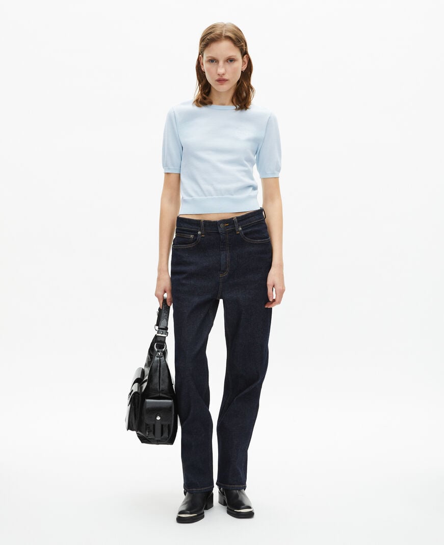 The Kooples FEMME BABY BLUE pull manches courtes bleu clair