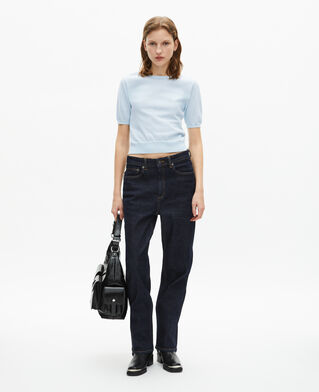 The Kooples FEMME BABY BLUE pull manches courtes bleu clair