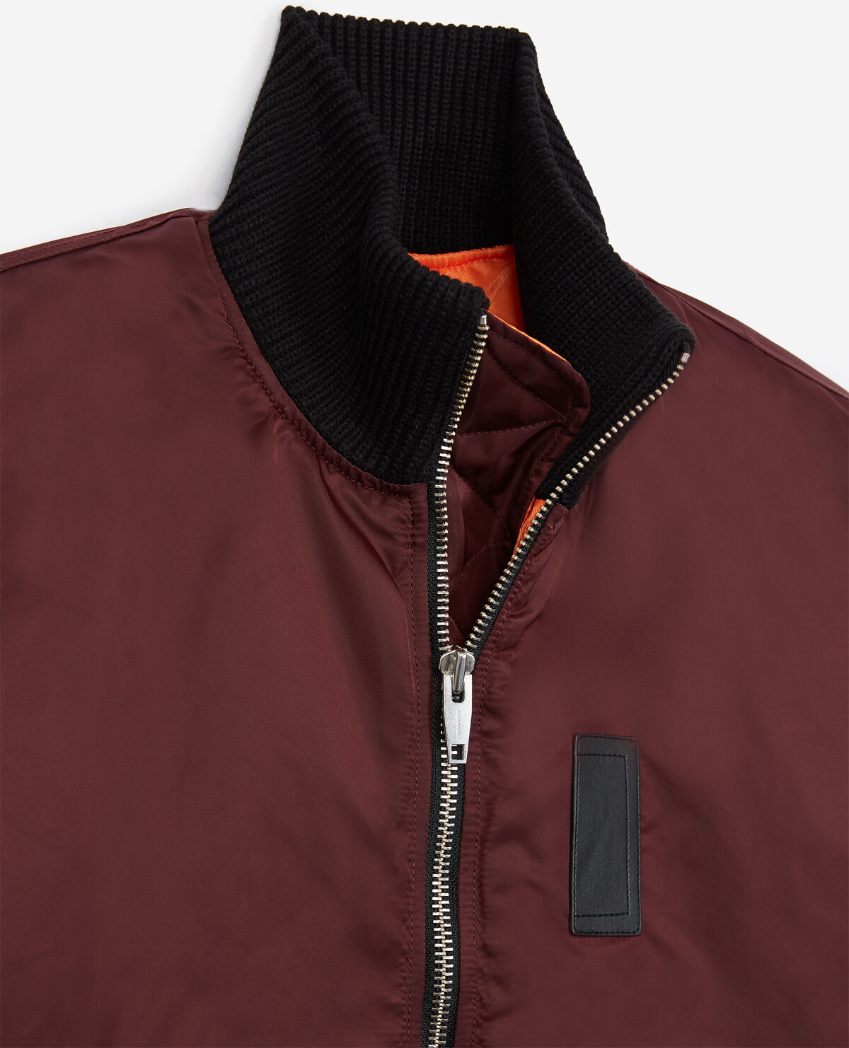 Mens red bomber jacket top