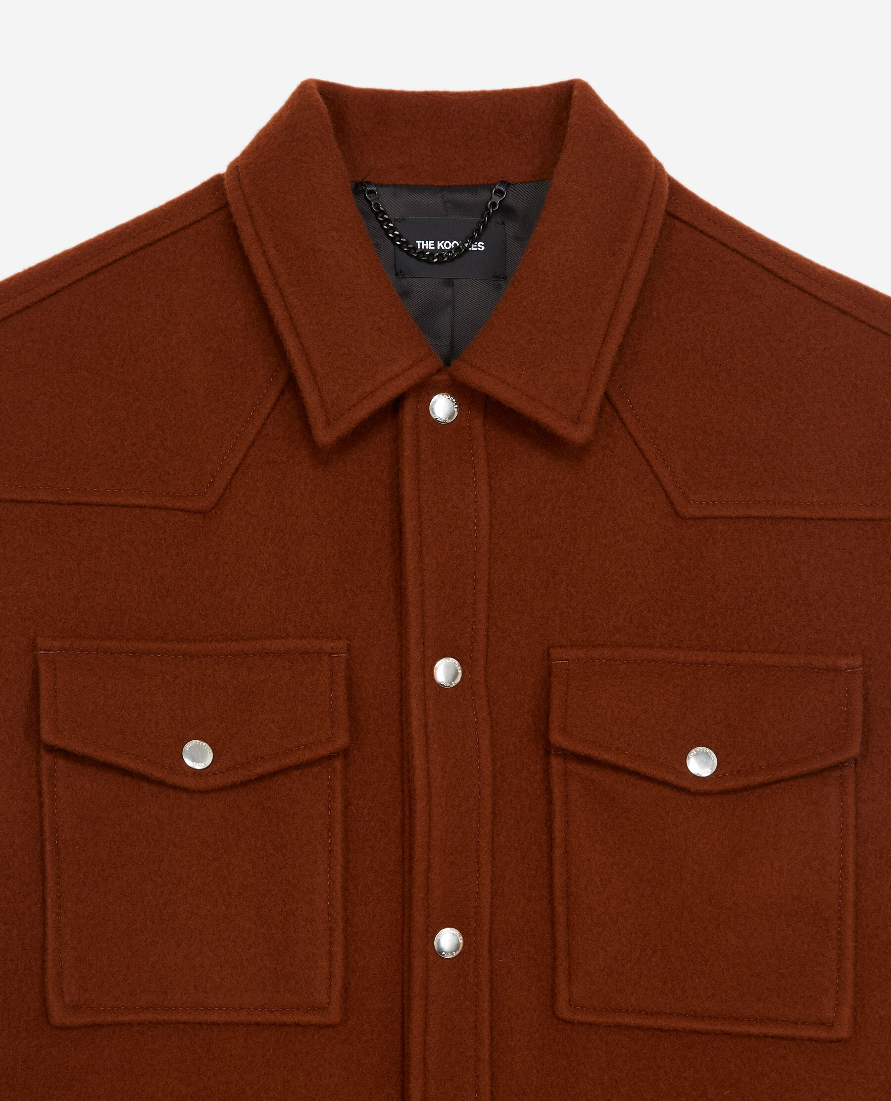Western style orange wool jacket The Kooples
