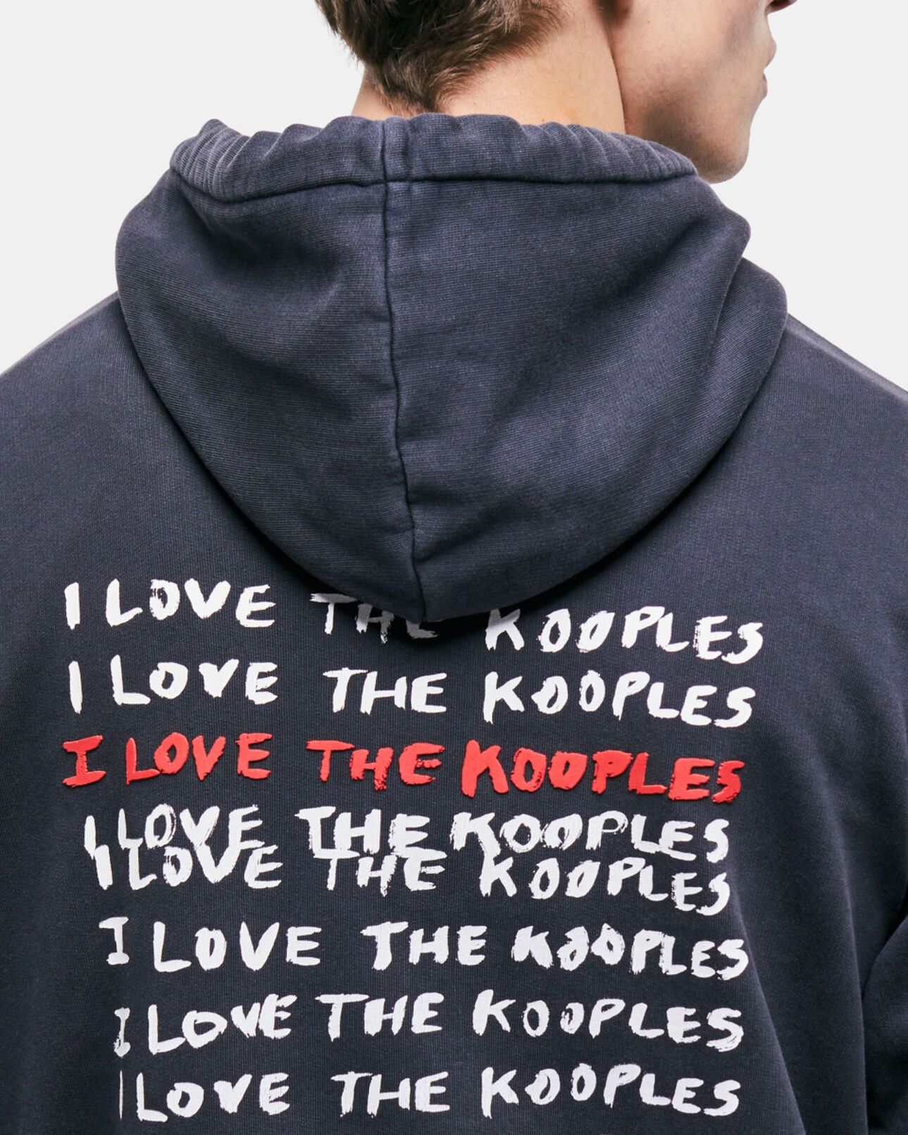 The Kooples HOMBRE BLACK WASHED sudadera love kooples negra