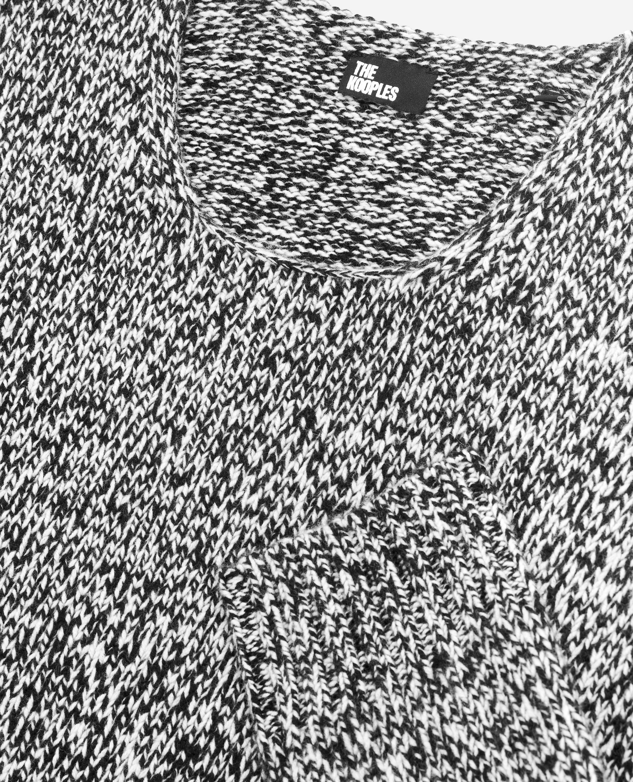 Black and white sweater, BLACK WHITE, hi-res image number null