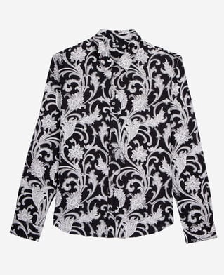 The Kooples MEN BLACK WHITE printed shirt