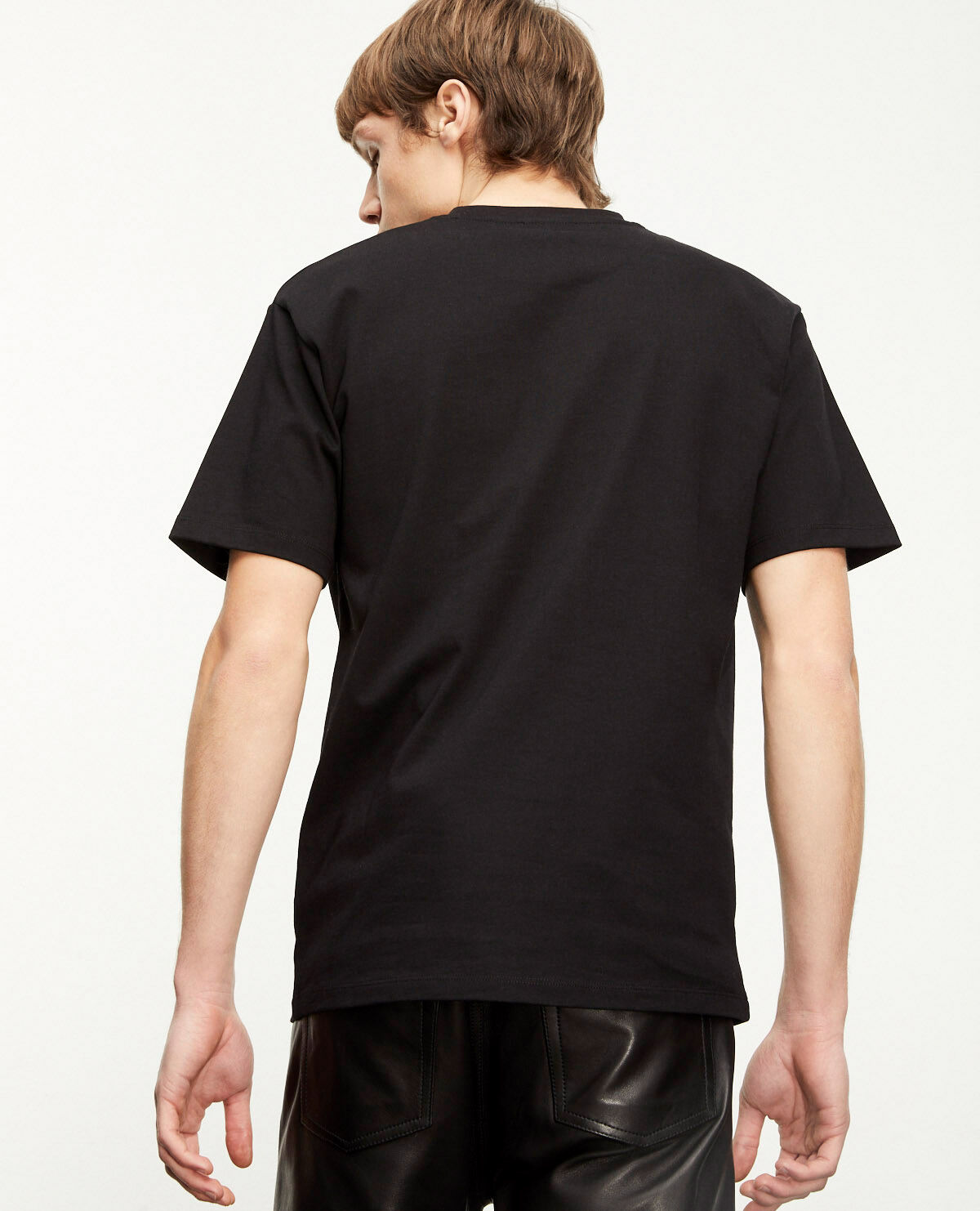 T shirt noir coton t te de mort brod e The Kooples
