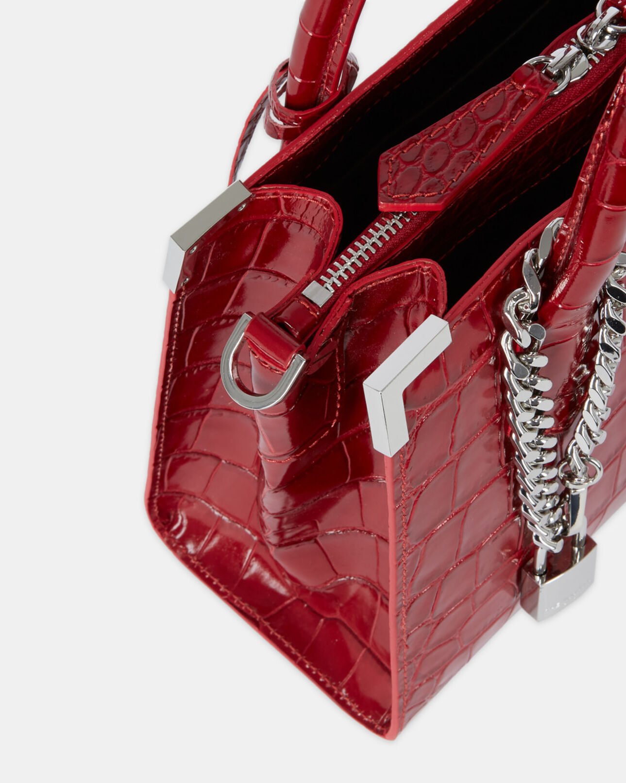 The Kooples FEMME RED RISK sac ming medium en cuir rouge