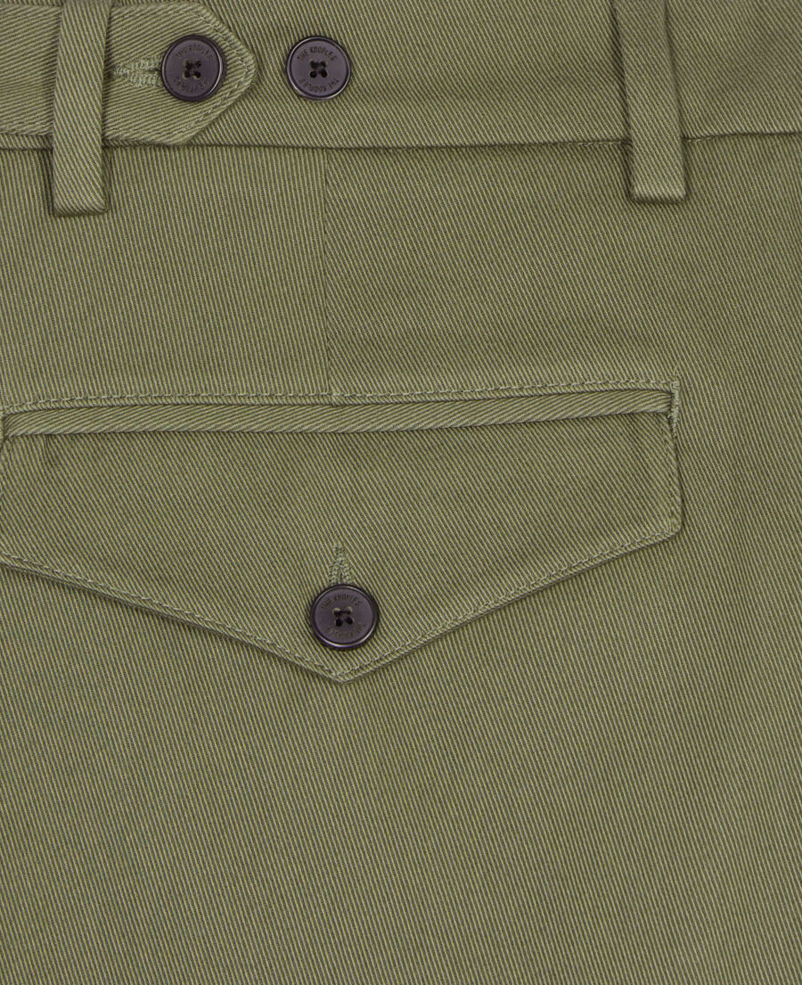 The Kooples MEN OLIVE NIGHT khaki cotton trousers